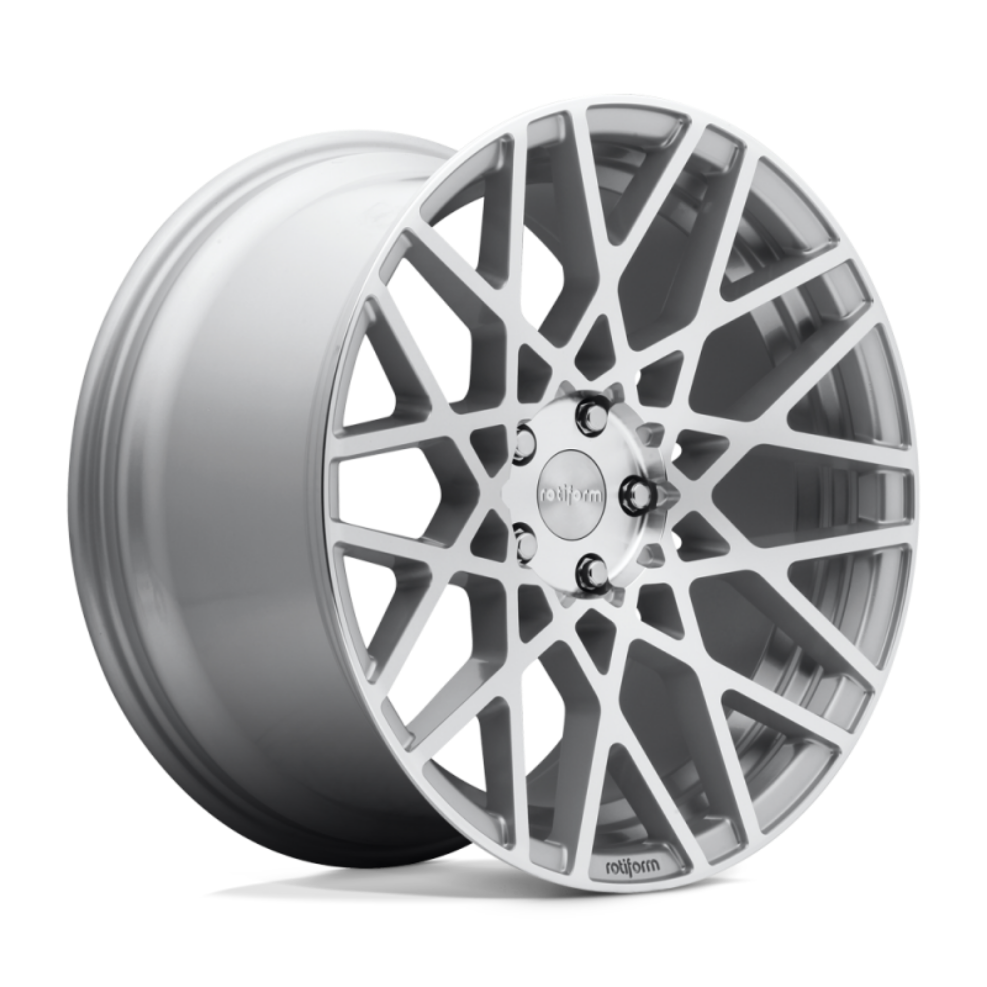Picture of Rotiform R110 BLQ Wheel 19x8-5 5x112 45 Offset - Gloss Silver Machined
