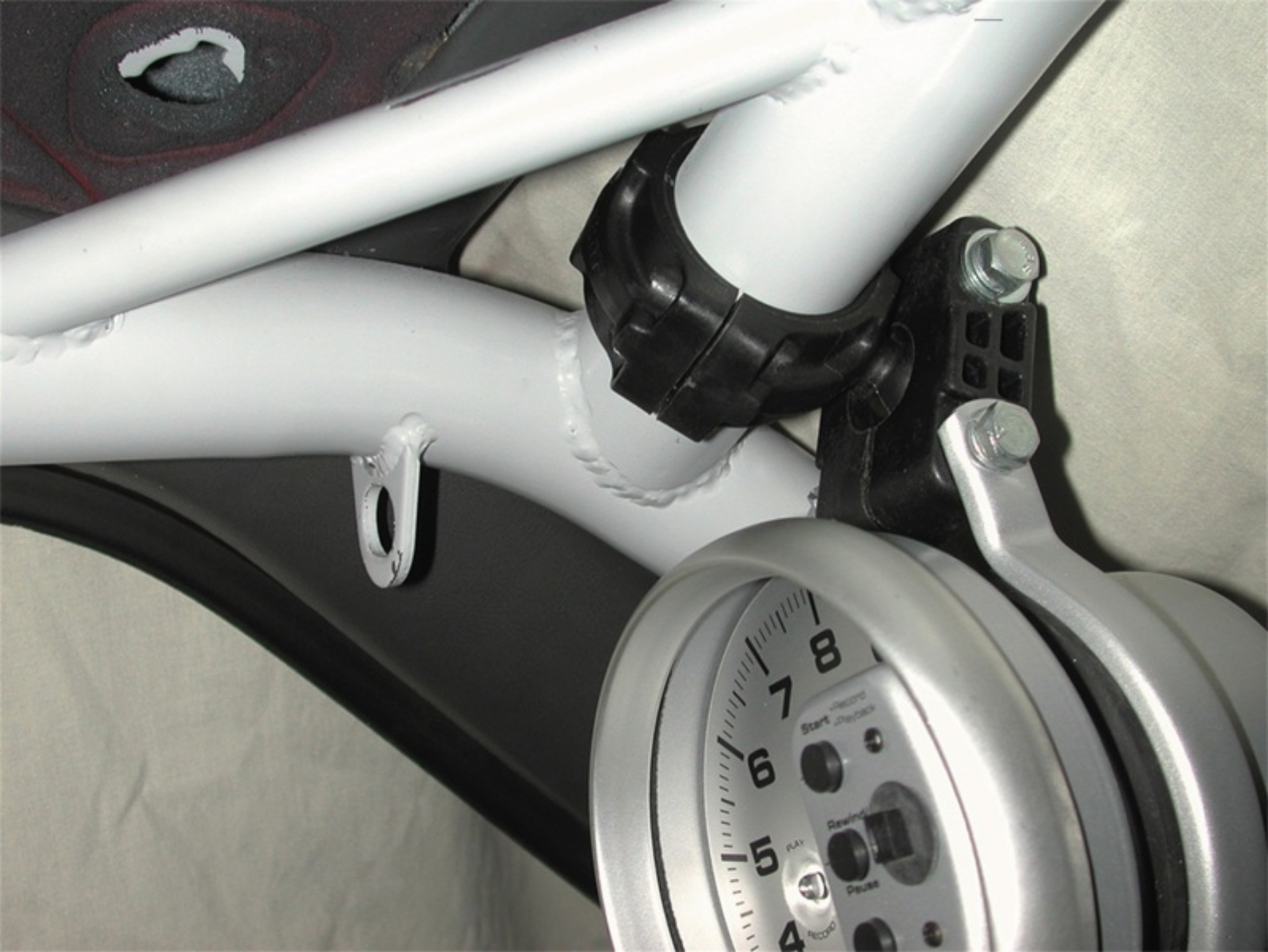 Picture of AutoMeter Gauge Mount Roll Pod For 1-625in- Roll Cage Fits 5in- Pedestal Tach Black