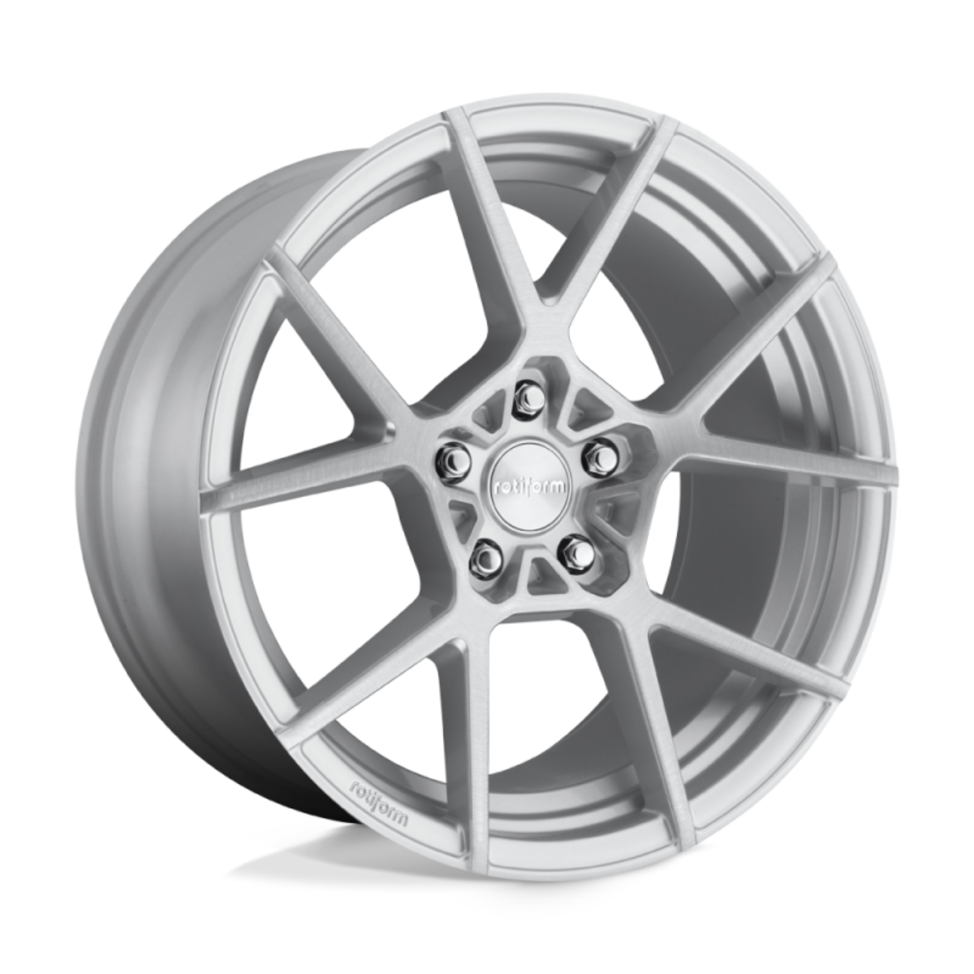Picture of Rotiform R138 KPS Wheel 18x8-5 5x112 45 Offset - Gloss Silver Brushed