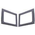 Picture of DEI 11-18 Jeep Wrangler JK 4-Door Boom Mat Rear Side Window Trim - 2 Piece - Gray