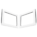Picture of DEI 11-18 Jeep Wrangler JK 4-Door Boom Mat Rear Side Window Trim - 2 Piece - White