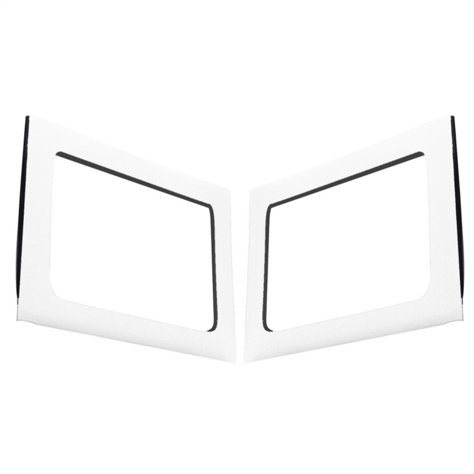 Picture of DEI 11-18 Jeep Wrangler JK 4-Door Boom Mat Rear Side Window Trim - 2 Piece - White