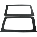 Picture of DEI 11-18 Jeep Wrangler JK 2-Door Boom Mat Rear Side Window Trim - 2 Piece - Black