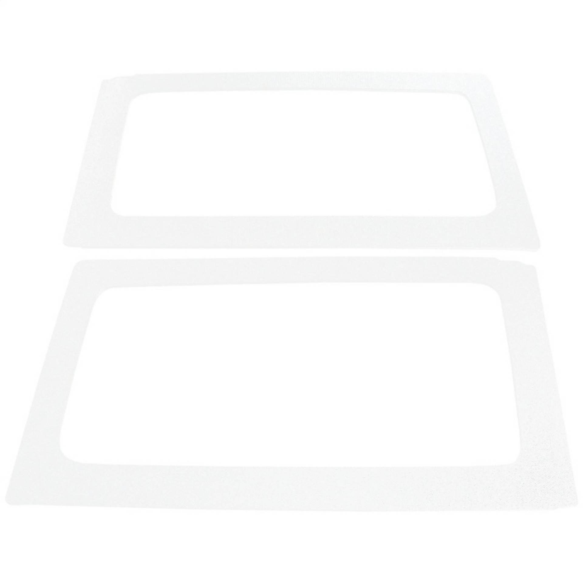Picture of DEI 11-18 Jeep Wrangler JK 2-Door Boom Mat Rear Side Window Trim - 2 Piece - White