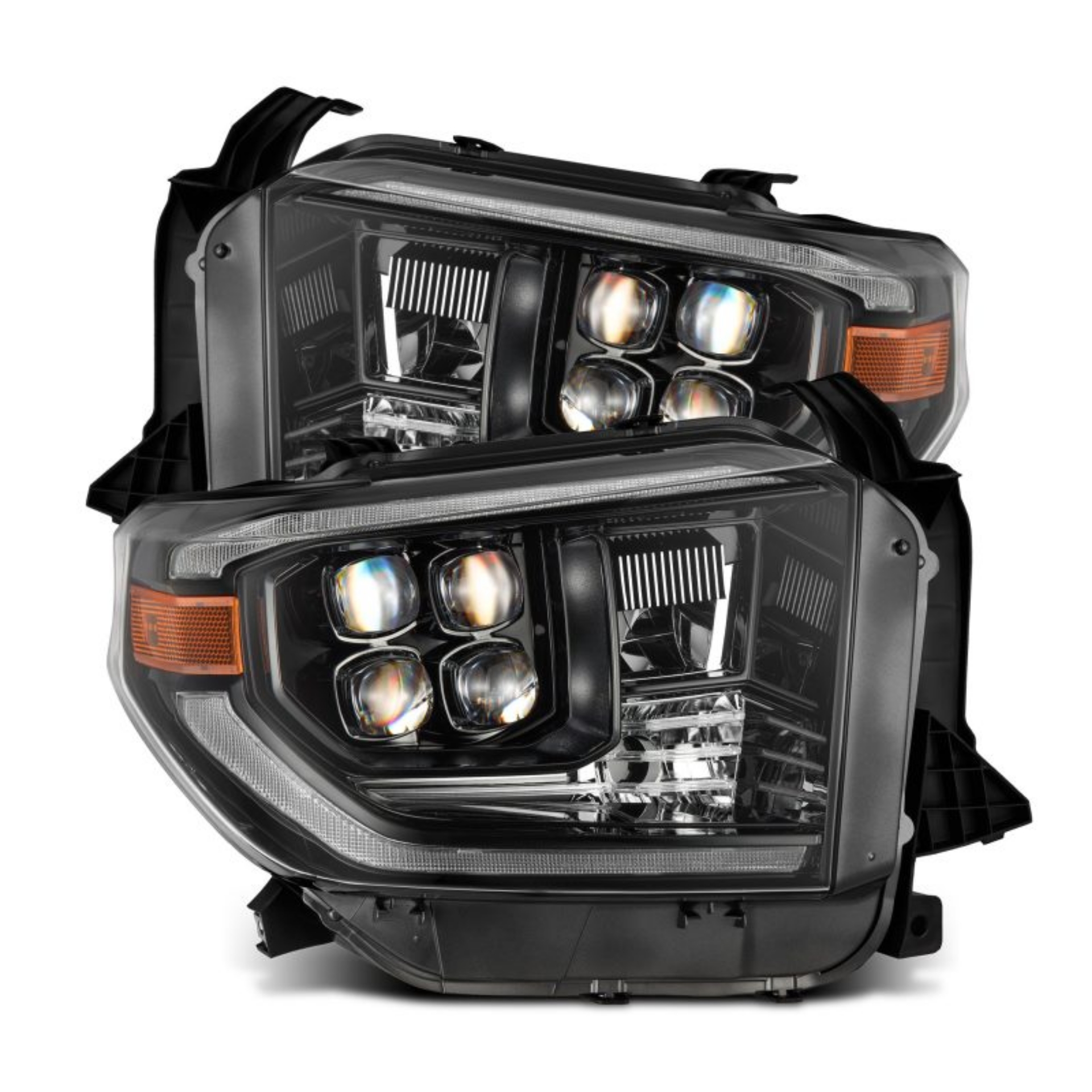 Picture of AlphaRex 14-21 Toyota Tundra NOVA-Series LED Proj Headlights Alpha-Blk w-Actv Light & Seq- Sig + DRL
