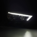 Picture of AlphaRex 14-22 Toyota 4Runner LUXX-Series LED Proj Headlights Blk w-Actv Light & Seq- Sig + DRL