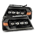 Picture of AlphaRex 04-08 Ford F-150 No 2004 Heritage NOVA-Series LED Proj HL Chrome w-Actv Light - Seq- Sig
