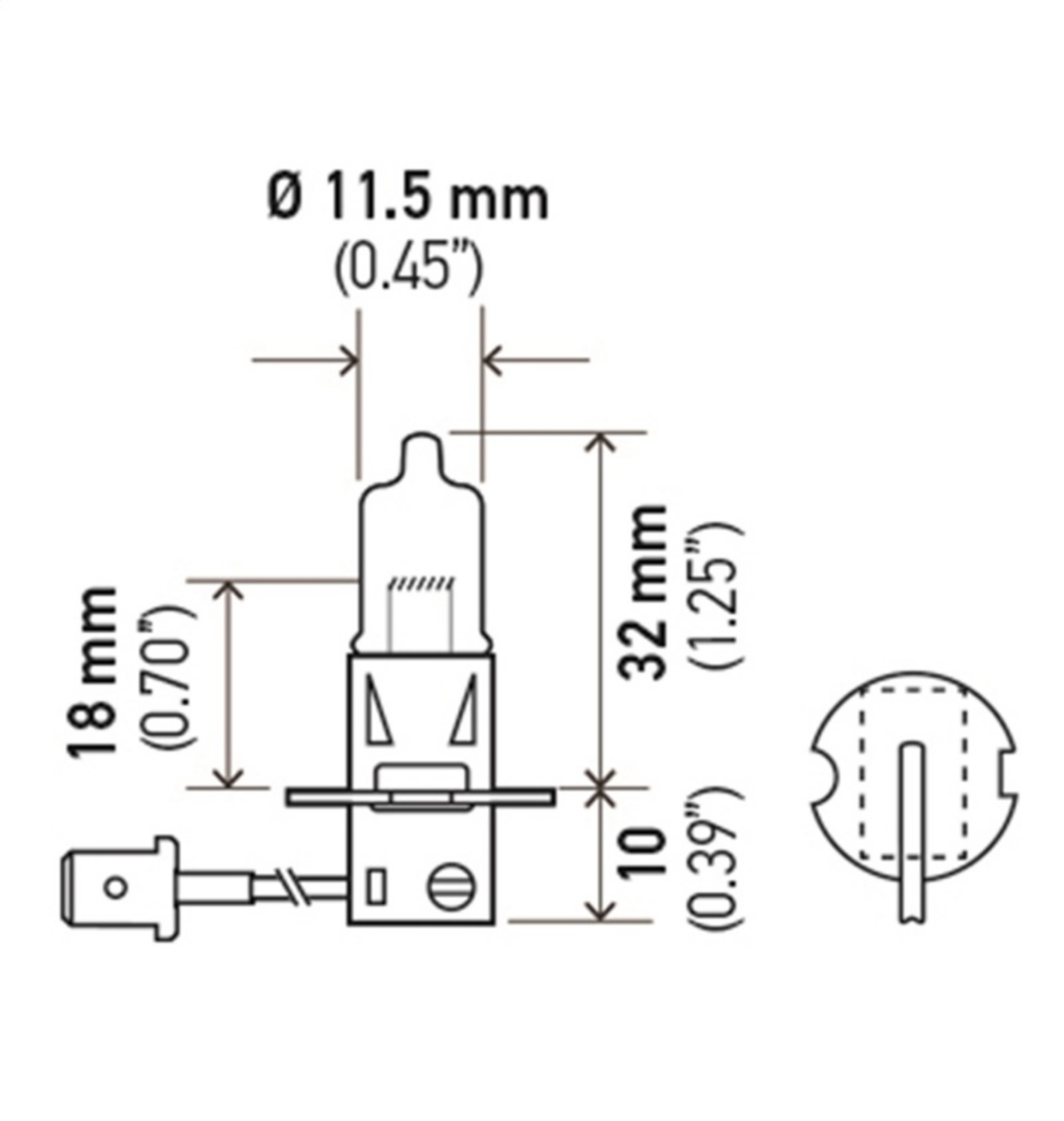 Picture of Hella Bulb H3 12V 55W Pk22S T325 Heavy Duty