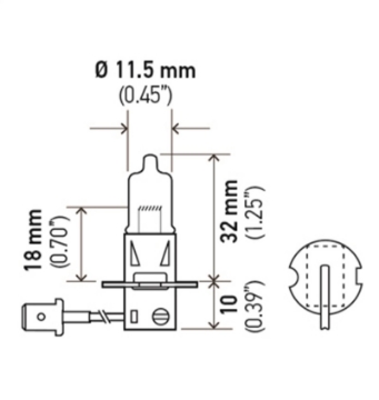 Picture of Hella Bulb H3 12V 55W Pk22S T325 Heavy Duty