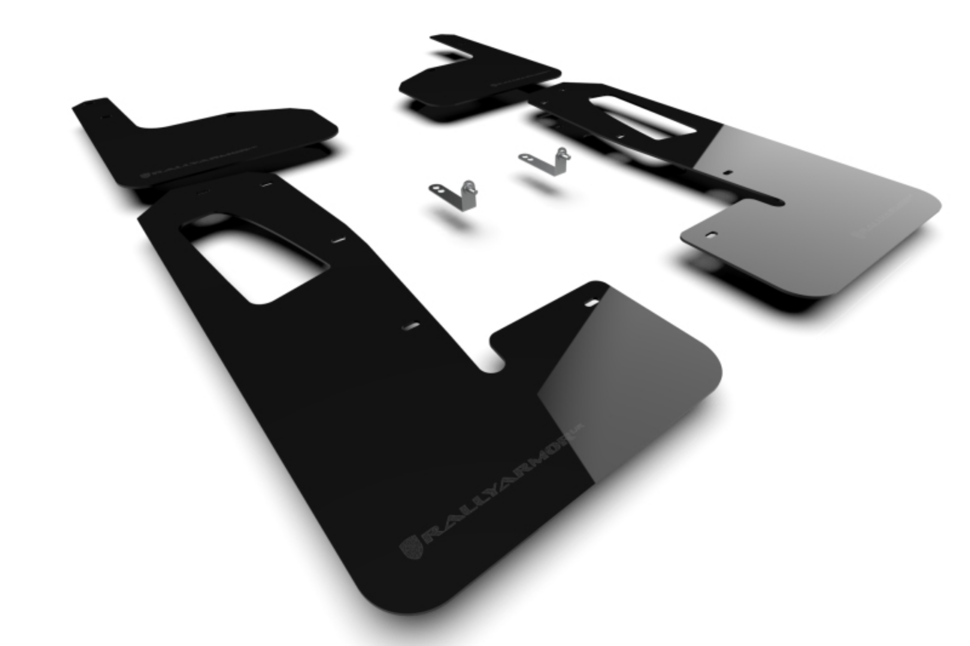 Picture of Rally Armor 22-25 Rivian R1T Black UR Mud Flap - Metallic Black Logo