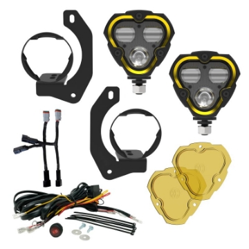 Picture of KC HiLiTES FLEX ERA 3 Dual Mode SAE Fog Lights - 2-Light Master Kit for Jeep JK-JL-JT Steel Bumpers