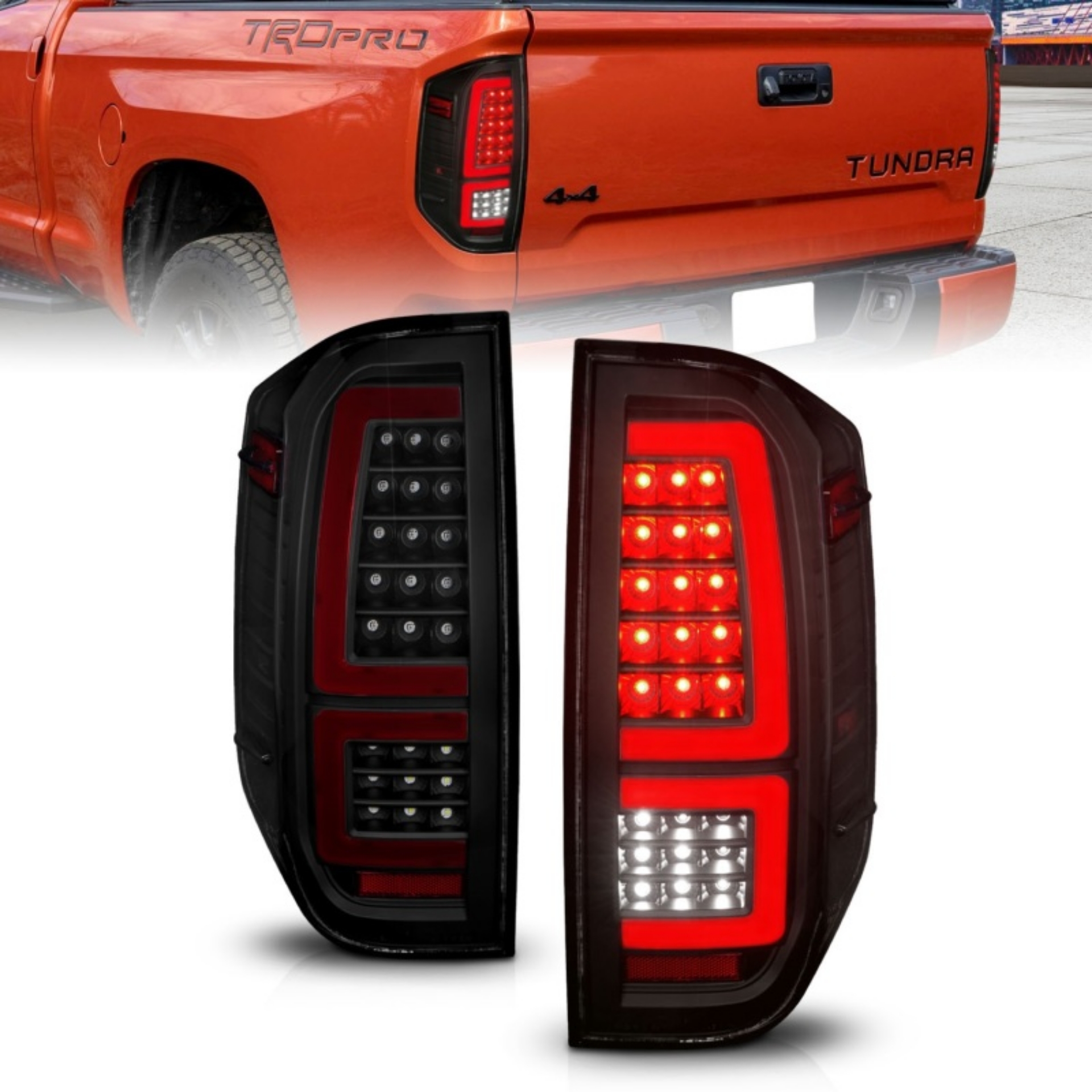 Picture of ANZO 2014-2021 Toyota Tundra LED Taillights Black Housing-Smoke Lens