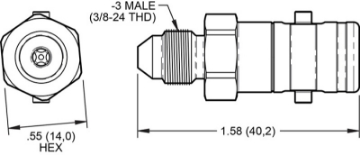 Picture of Wilwood Quick Disconnect - Male Side -3 AN
