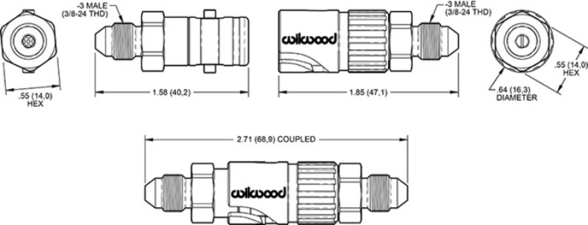 Picture of Wilwood Quick Disconnect Kit -3 AN