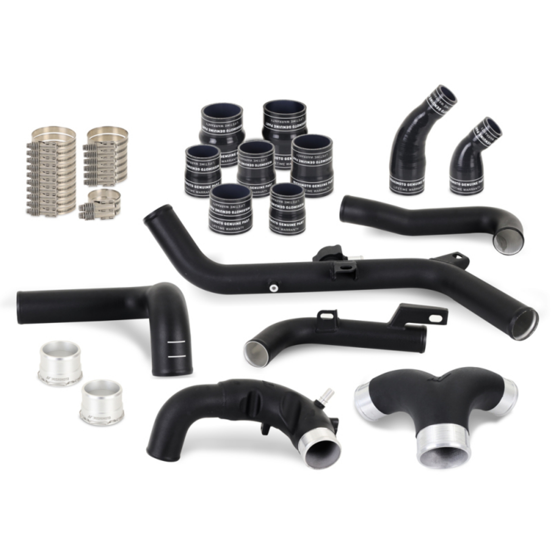 Picture of Mishimoto 21+ Bronco 2-7L Intercooler Pipe Kit Micro Wrinkle Black