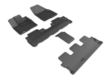 Picture of 3D MAXpider 14-19 Toyota Highlander w- Bucket 2nd Row Kagu Floormat Set R1, R2, R3 - Black