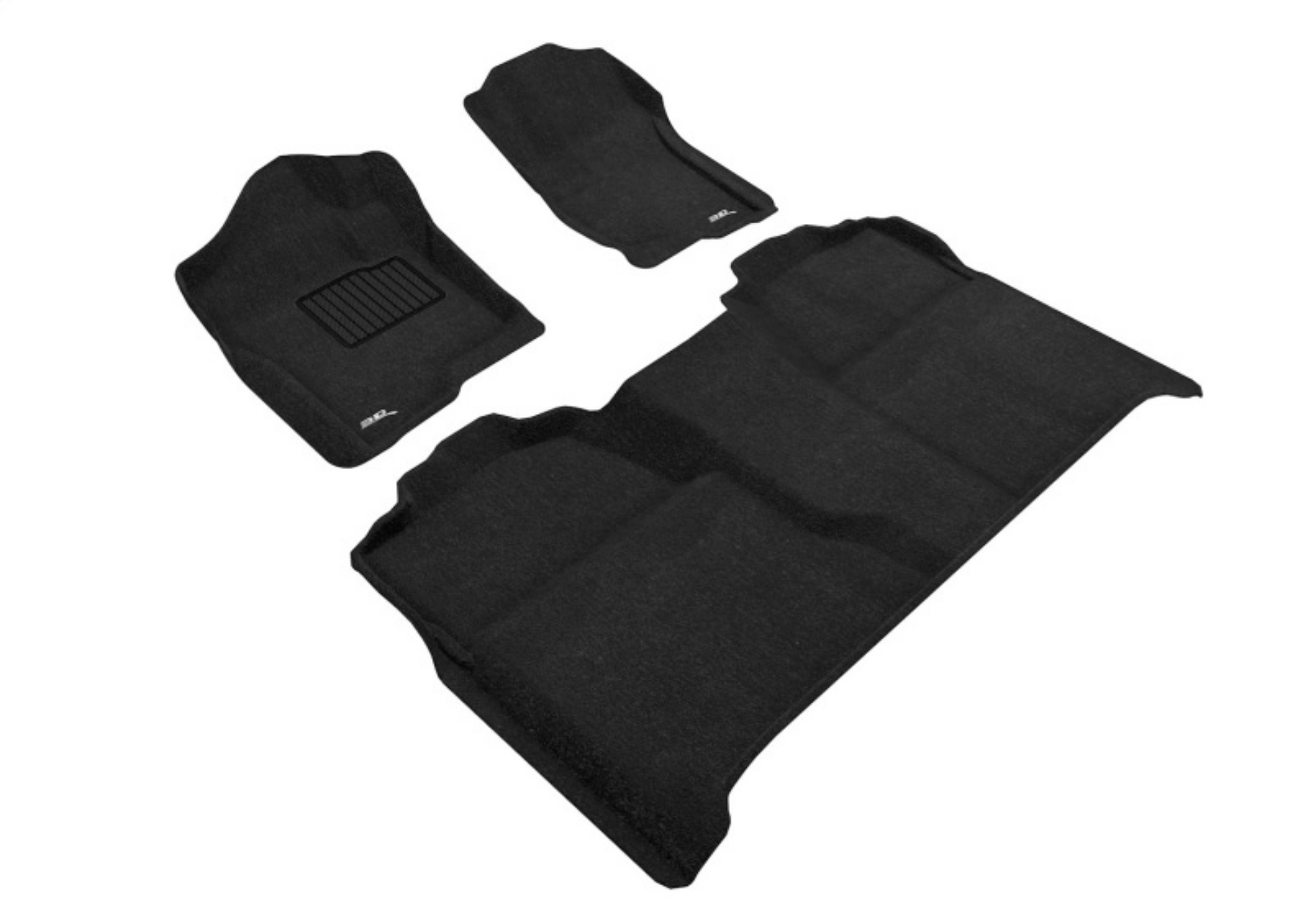 Picture of 3D Maxpider 07-13 Chevrolet Silverado 1500 Crew Cab Elegant 1st 2nd Row - Floor Mat Set Black