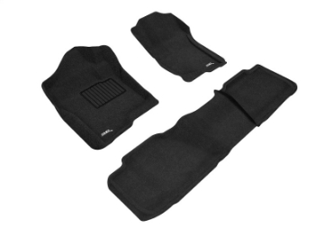 Picture of 3D Maxpider 07-14 Chevrolet Tahoe With Bench 2nd Row Elegant 1st 2nd Row - Floor Mat Set Black