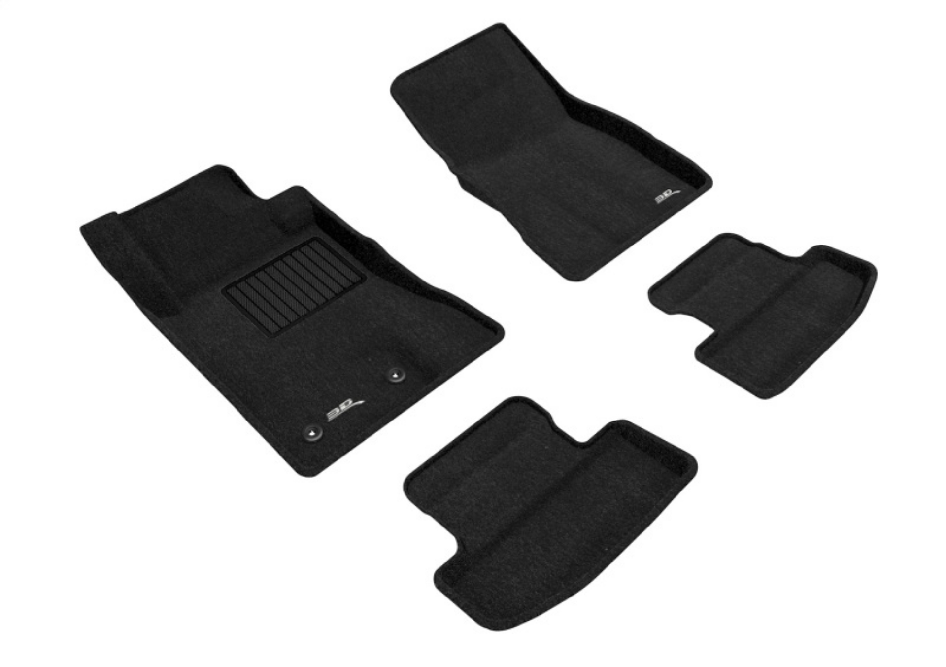 Picture of 3D Maxpider 15-22 Ford Mustang Elegant 1st 2nd Row 2 Eyelets - Floor Mat Set Black