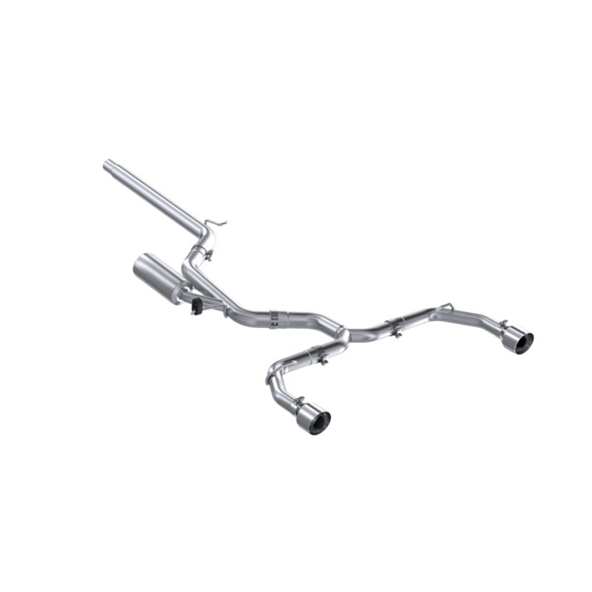 Picture of MBRP 2022 Volkswagen Golf GTI MK8 T304 SS 3in Cat-Back Exhaust 2-5in Dual Split Rear w- SS Tips