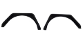 Picture of Fishbone Offroad 97-06 Jeep Wrangler TJ Steel Tube Fenders Rear 3In Flare - Blk Textured Powdercoat