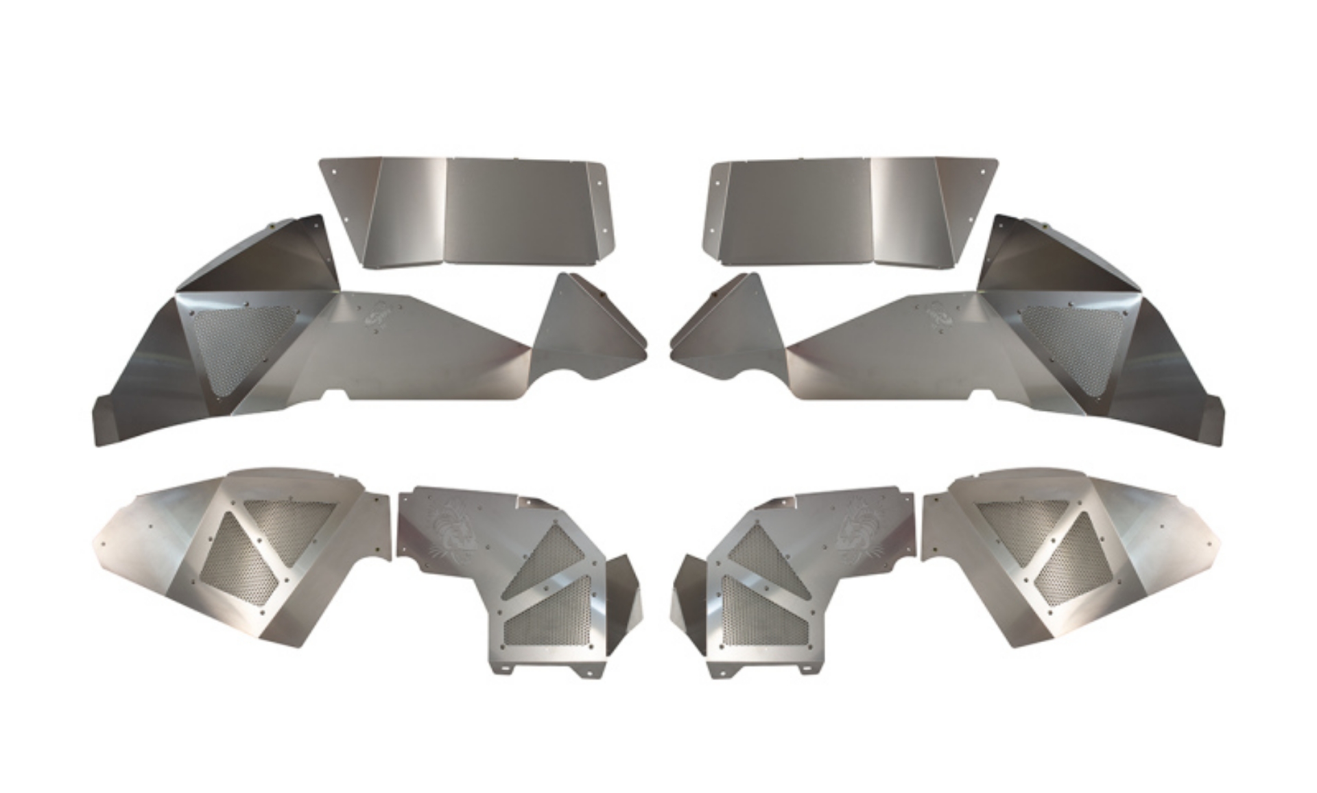 Picture of Fishbone Offroad 2018+ Jeep Wrangler JL Front-Rear Set of 4 Aluminum Raw Inner Fenders