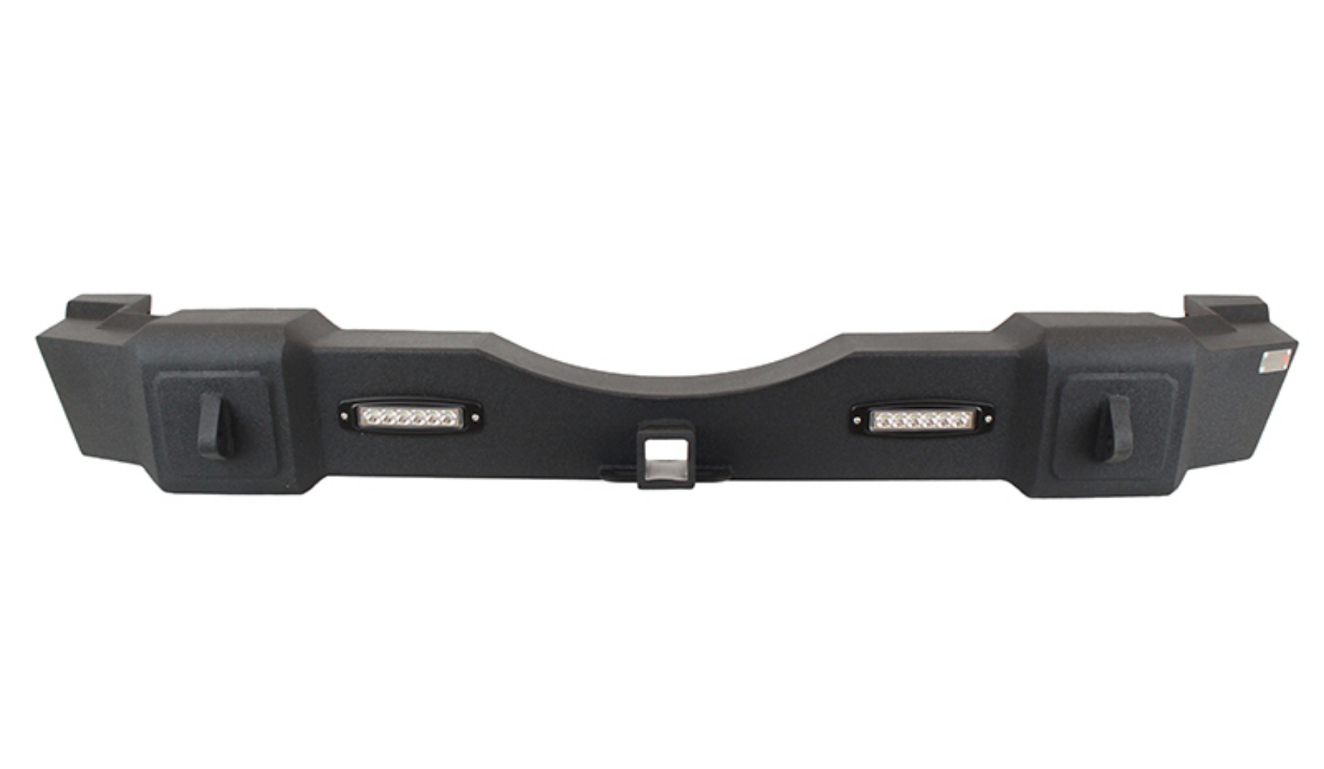 Picture of Fishbone Offroad 07-18 Jeep JK Wrangler Rubicon Steel Rear Bumper W-LEDs - Blk Textured Powdercoat