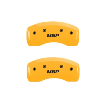Picture of MGP 4 Caliper Covers Engraved F&R MGP Yellow finish black Letter