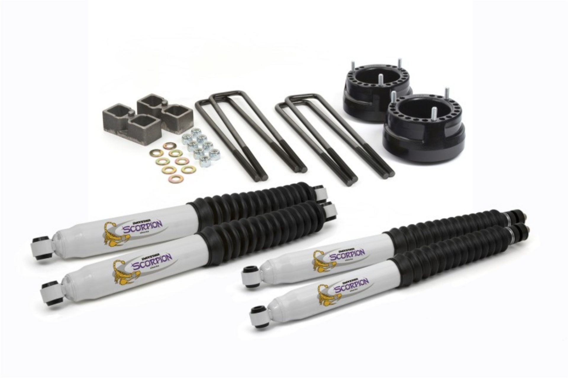 Picture of Daystar 2005-2010 Dodge Ram 1500 Mega Cab 4WD Req Dana 60 Axle - 2in Lift Kit w- Scorpion Shocks