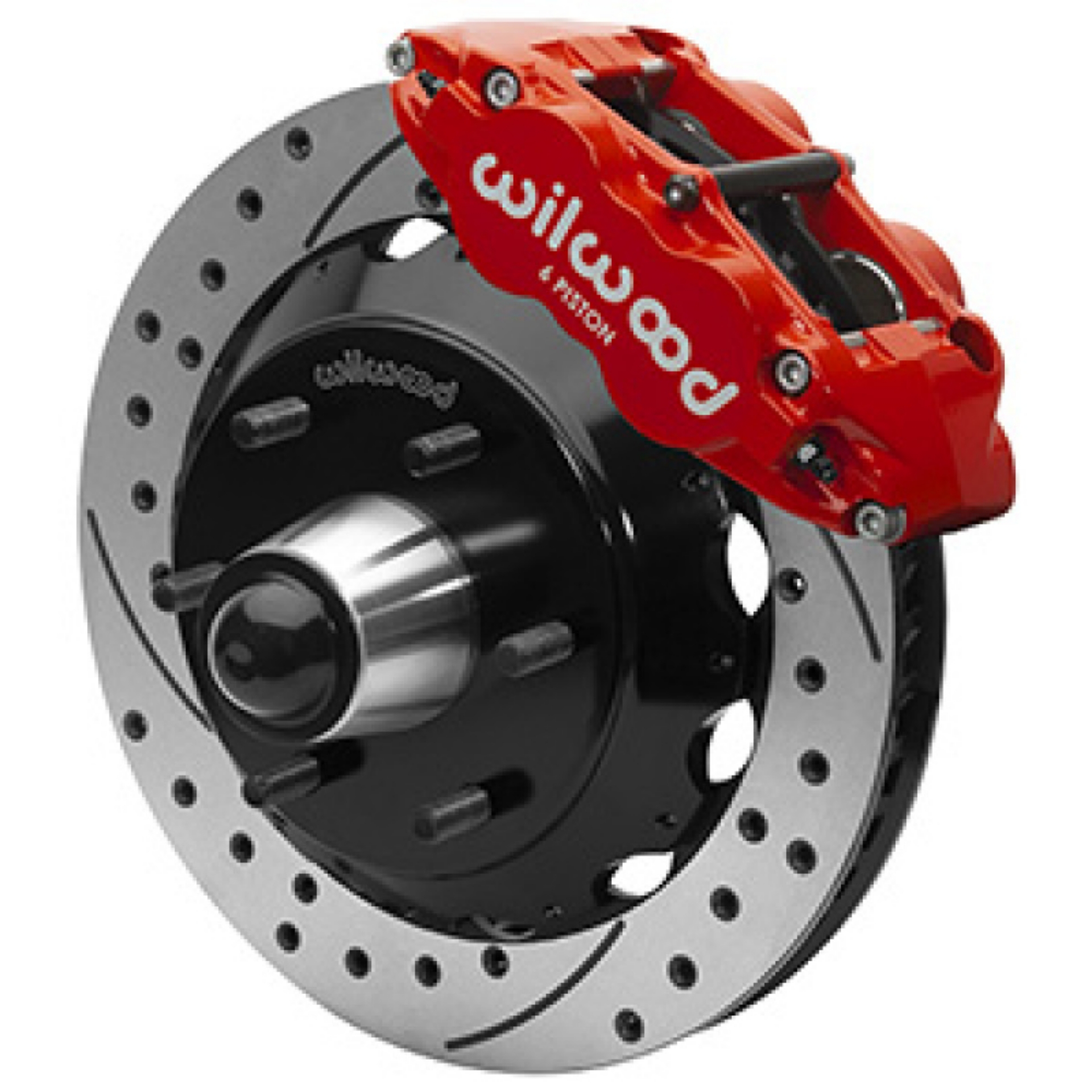 Picture of Wilwood 63-87 C10 CPP Spindle FNSL6R Front BBK 13in Drilled-Slotted 6x5-5 BC - Red