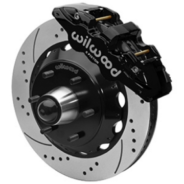 Picture of Wilwood 63-87 C10 CPP Spindle AERO6 Front BBK 14in Drilled-Slotted 6x5-5 BC - Black