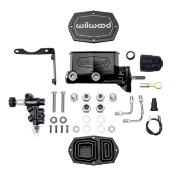Picture of Wilwood Mopar Compact Tandem Master Cylinder Kit w- Combination Valve & Pushrod 15-16in Bore - Black