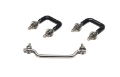 Picture of Kentrol 87-95 Jeep Wrangler YJ Windshield Tie Down Kit - Polished Silver