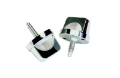 Picture of Kentrol 76-95 Jeep CJ-Wrangler YJ Windshield Knobs Pair - Polished Silver