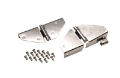 Picture of Kentrol 76-95 Jeep CJ-Wrangler YJ Windshield Hinge Pair - Polished Silver
