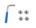 Picture of Kentrol 07-18 Jeep Wrangler JK OEM Anti-Theft Door Nuts 2 Door - Polished Silver
