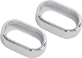 Picture of Kentrol 07-10 Jeep Wrangler JK Interior Door H-le Bezels Pair - Polished Silver