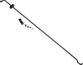 Picture of Kentrol 72-86 Jeep Wrangler CJ Hood Prop Rod - Powdercoat Black
