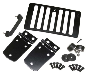 Picture of Kentrol 98-06 Jeep Wrangler TJ Hood Kit Without Hood Catch - Powdercoat Black
