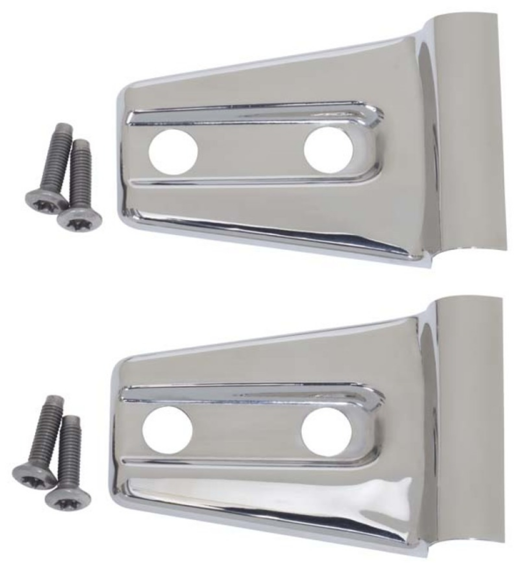 Picture of Kentrol 07-18 Jeep Wrangler JK Hood Hinge Overlays Pair - Polished Silver