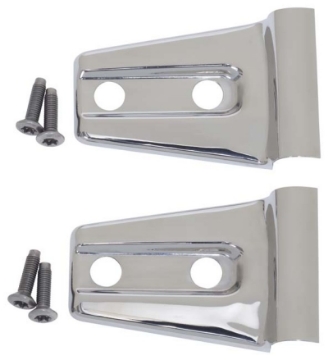 Picture of Kentrol 07-18 Jeep Wrangler JK Hood Hinge Overlays Pair - Polished Silver