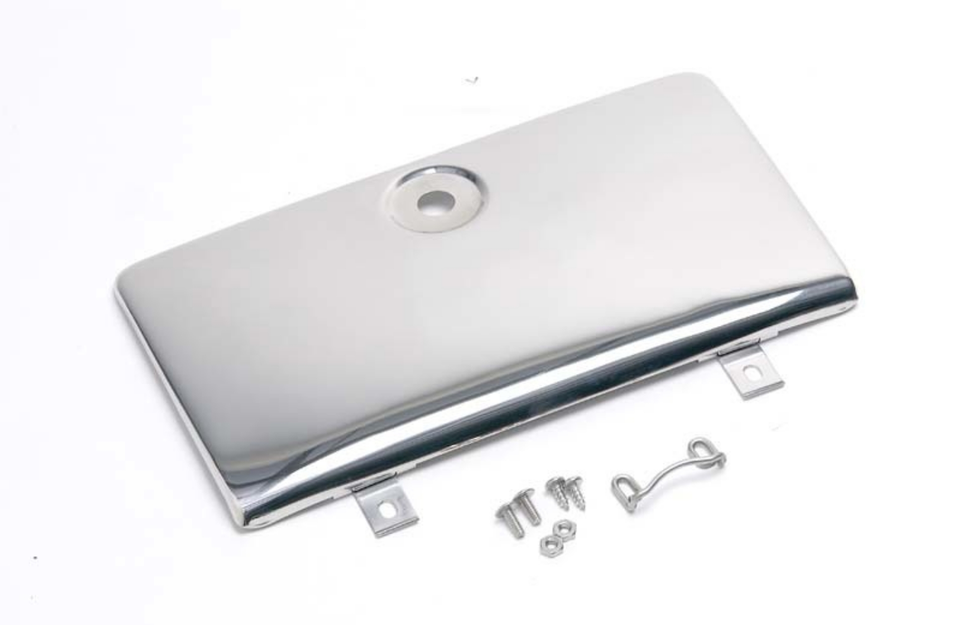 Picture of Kentrol 72-86 Jeep CJ Glove Box Door Use with OE Key Lock - Polished Silver