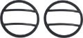 Picture of Kentrol 07-18 Jeep Wrangler JK Fog Light Cover Pair - Powdercoat Black