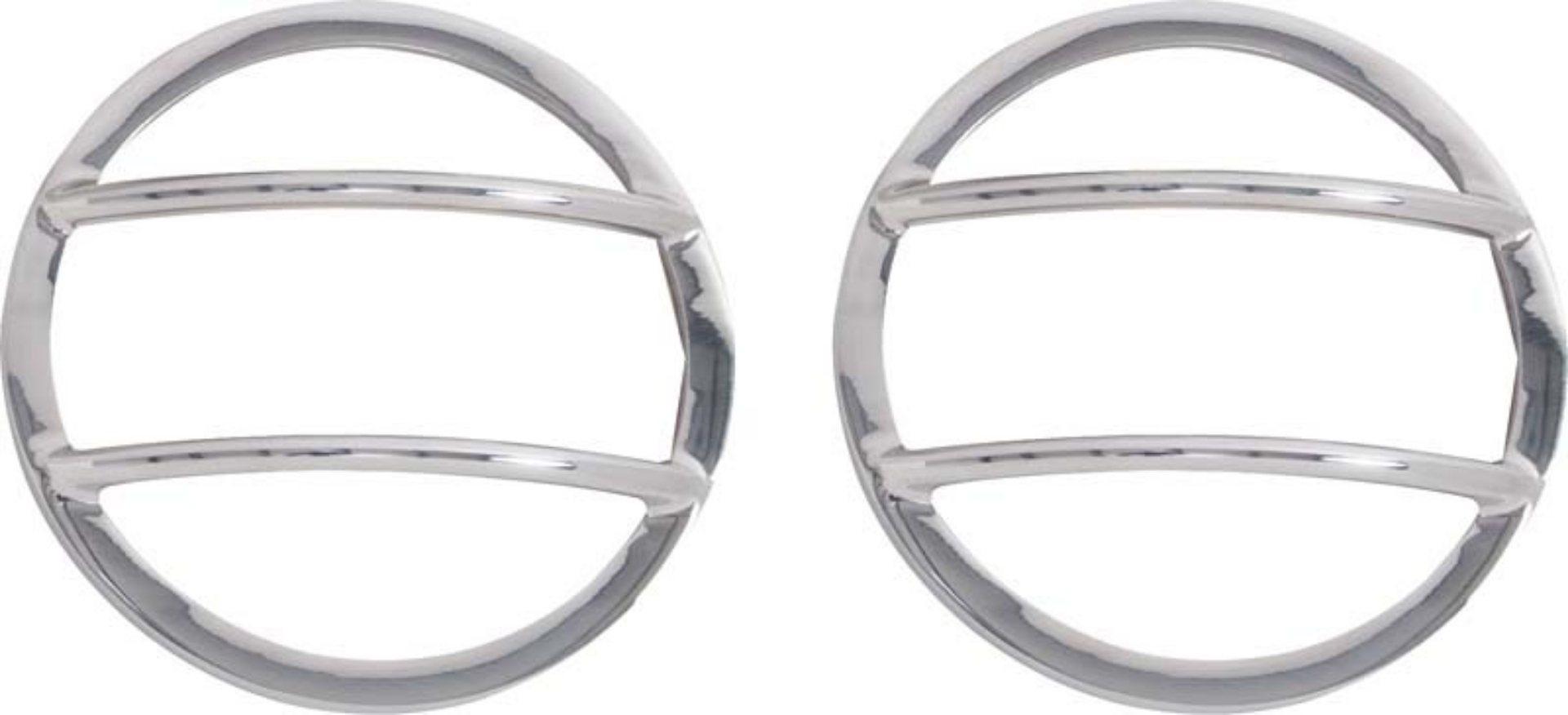 Picture of Kentrol 07-18 Jeep Wrangler JK Fog Light Cover Pair - Polished Silver
