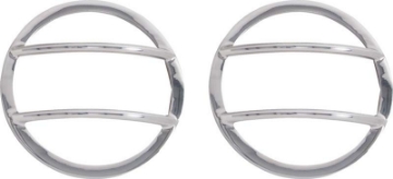 Picture of Kentrol 07-18 Jeep Wrangler JK Fog Light Cover Pair - Polished Silver