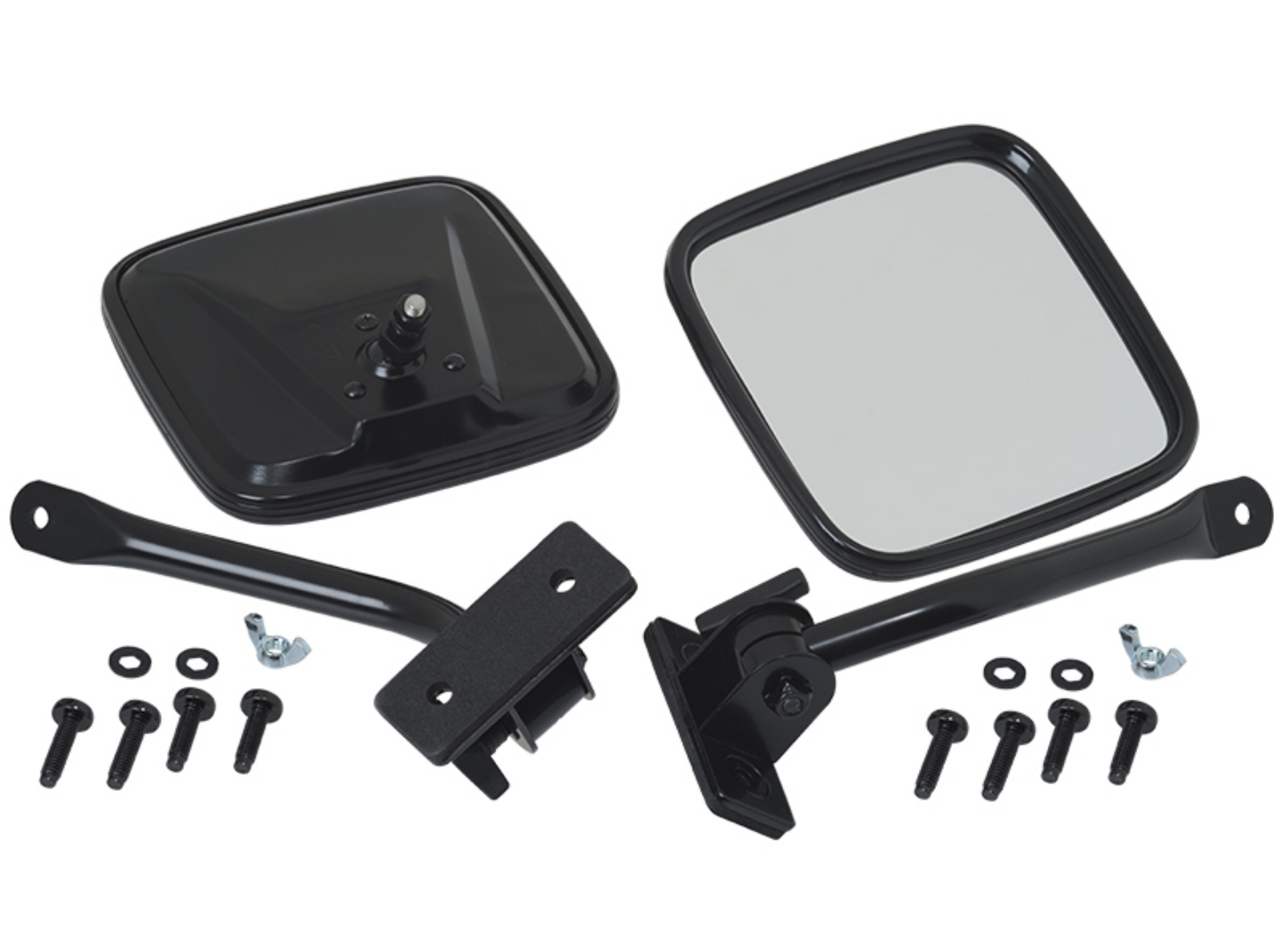 Picture of Kentrol 97-18 Jeep Wrangler TJ-JK E-Z Detach Mirrors Pair - Powdercoat Black