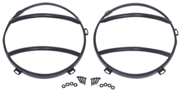 Picture of Kentrol 07-18 Jeep Wrangler JK Euro Headlight Guards Pair - Textured Black