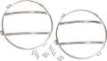 Picture of Kentrol 07-18 Jeep Wrangler JK Euro Headlight Guards Pair - Polished Silver