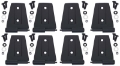 Picture of Kentrol 07-18 Jeep Wrangler JK Door Hinge Set 8 Pieces 4 Door - Textured Black