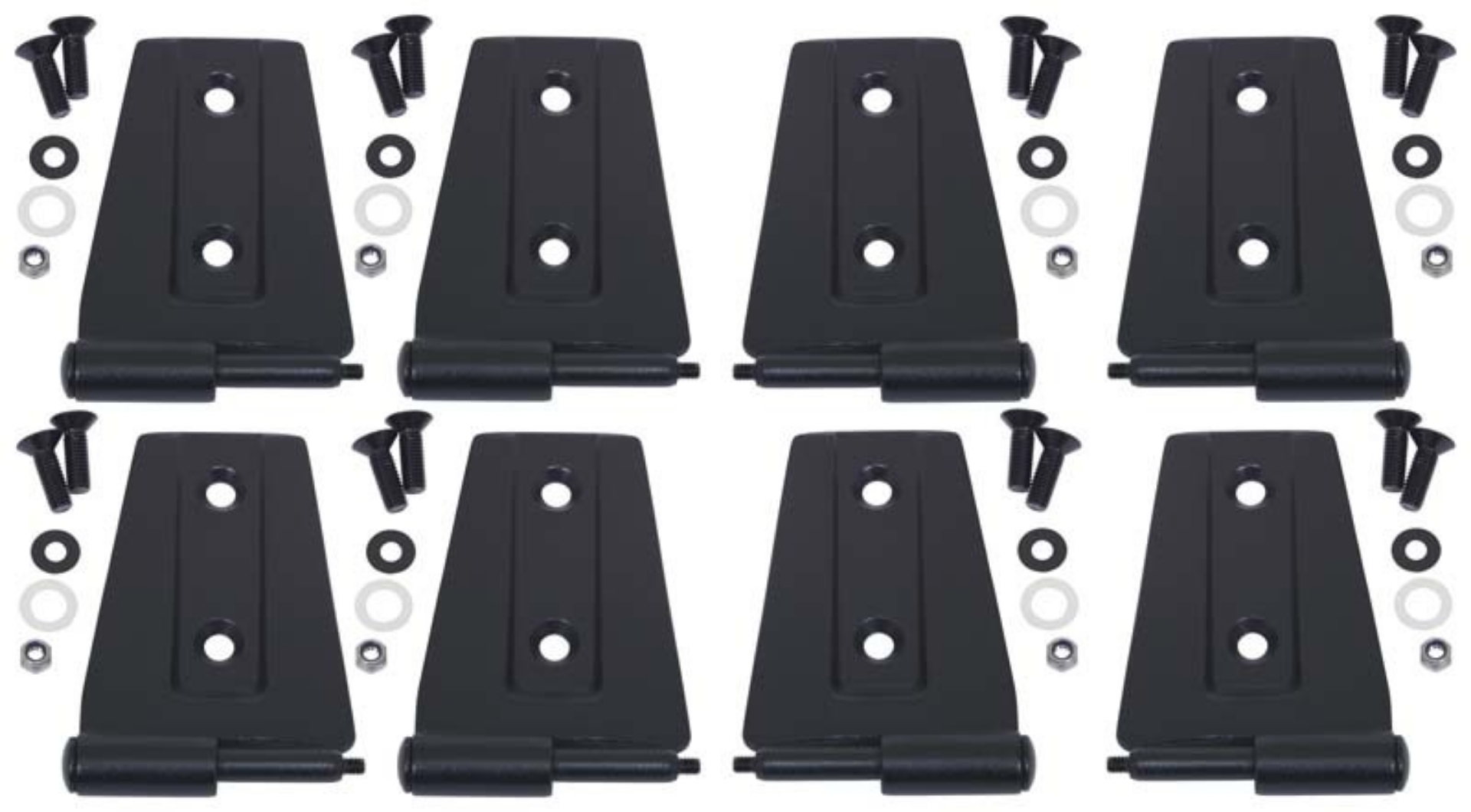 Picture of Kentrol 07-18 Jeep Wrangler JK Door Hinge Set 8 Pieces 4 Door - Textured Black